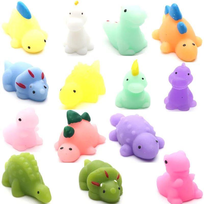 10/30Pcs Mochi Squishy Dinosaur Kawaii Stuff Squeeze Stress Toys Party Favors Kids Boys Girls Juguetes Antiestrés Para Niños