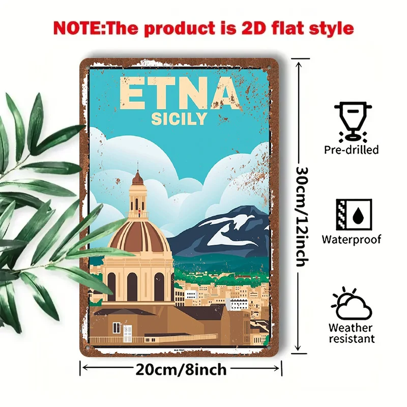 2D Flat - 1pc 2D [Flat] Metal Sign Vintage Tin Art 