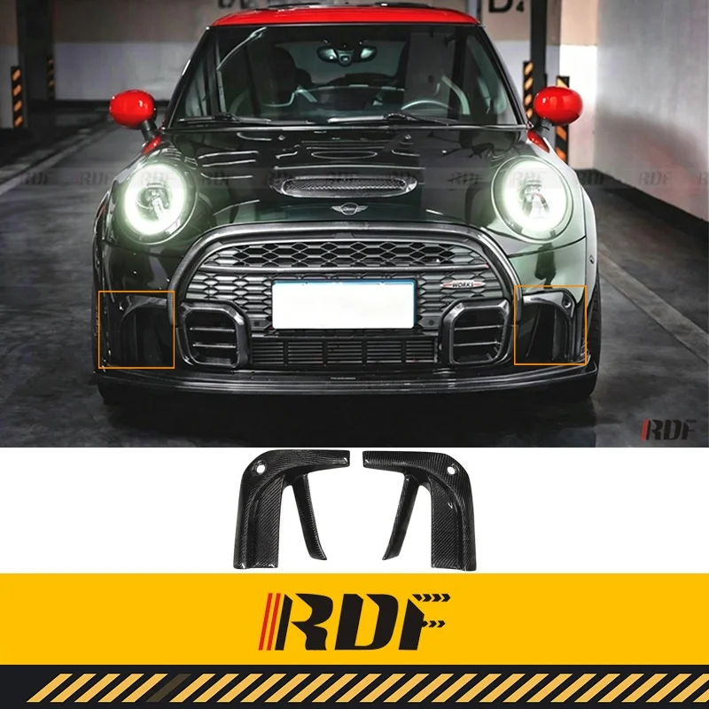 

Suitable for 2022 MINI JCW F56 YISO Air intake Modified Carbon fiber Front Bumper Air Intake Fog lamp frame Trim Accessories