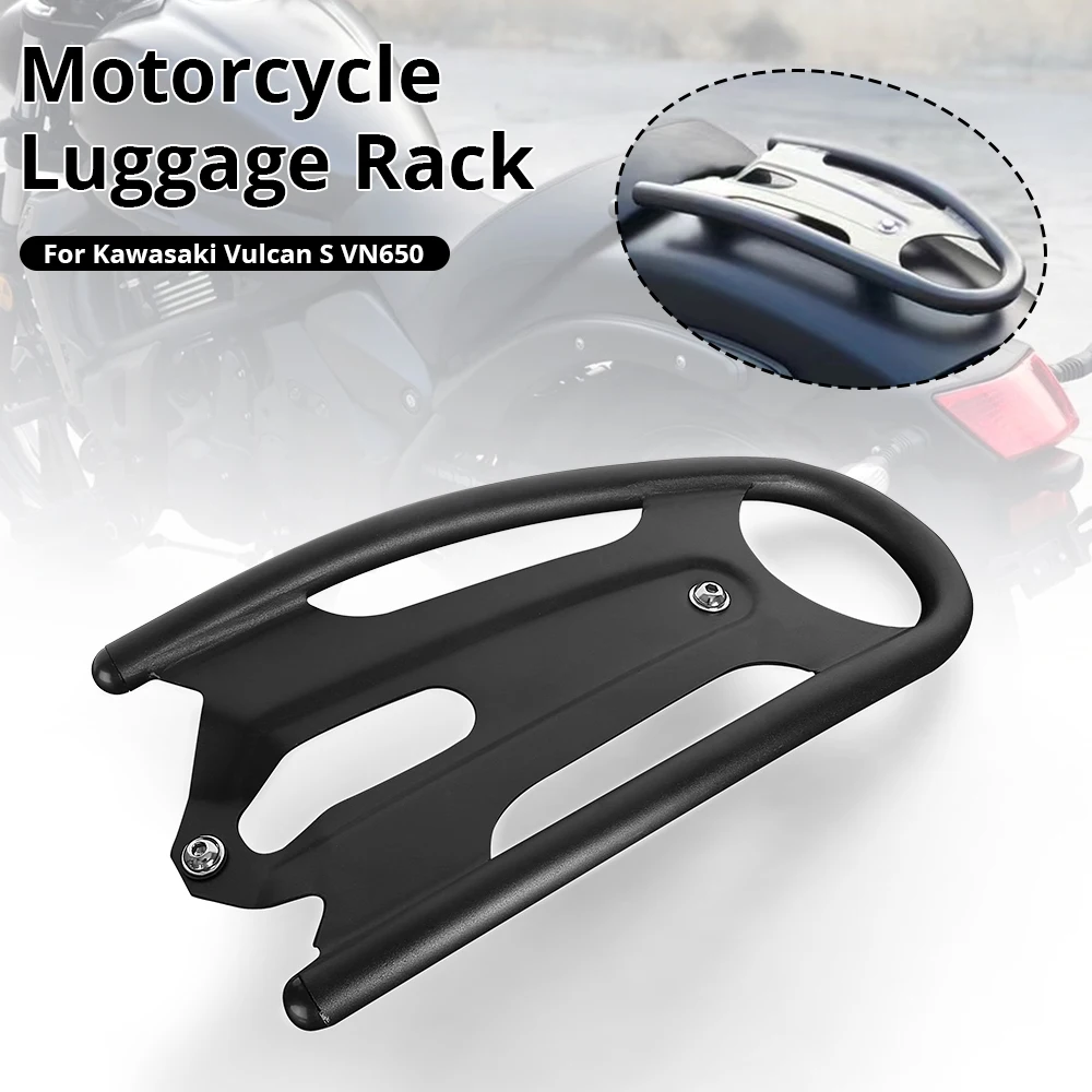 

Black Rear Rack Tailstock for KAWASAKI Vulcan S 650 VN650 Luggage Stopped Rack Steel Shelves Passenger Seat Baggage Tail Holder