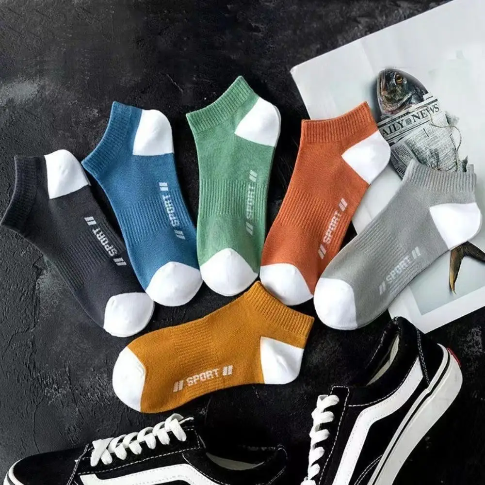 

Fashion Sweat Absorption Men Socks Breathable Comfortable Sports Socks Ankle Socks Spring Summer
