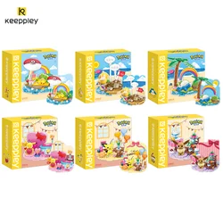 Keeppley-décennie s de construction série Pokemon, jouets en résine psychiques, Pikachu dos, cadeaux de vacances, fête de vacances, nouveau