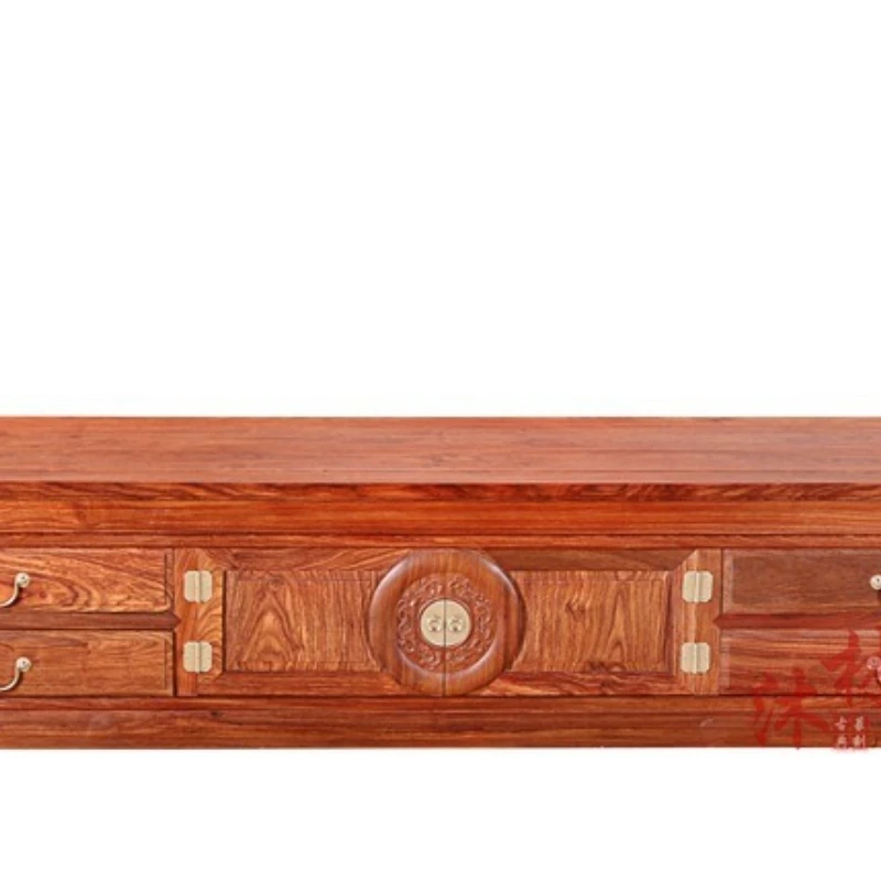 

Mahogany hedgehog red sandalwood TV cabinet audio-visual cabinet, new Chinese style, film and television living room,