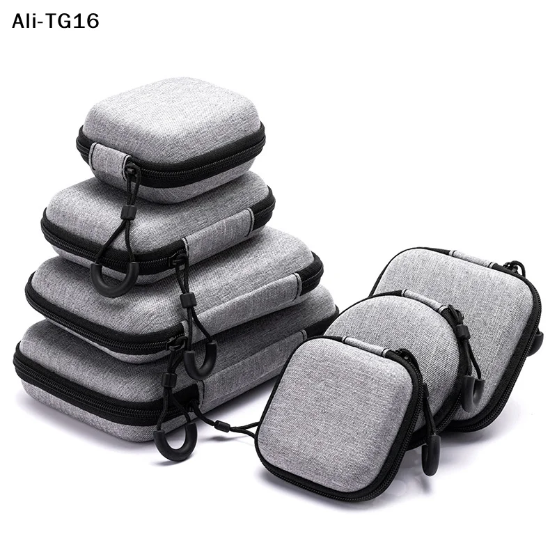 Tragbare stoßfeste Kopfhörertasche, Kopfhörertasche, Headset-Aufbewahrungstasche, Hartschale, Kopfhörerzubehör, Speicherkarte, USB-Kabel