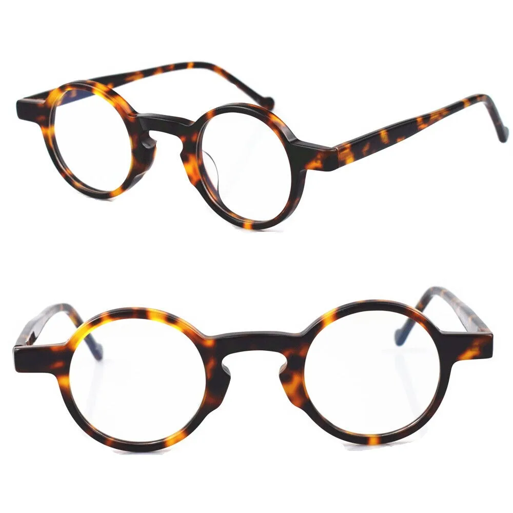 

Vintage Round Acetate Spectacles Frame Women Fashion Optical Tortoise Eyeglass Men Trend Prescription Glasses