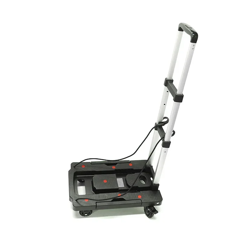 

Folding Portable Aluminum Alloy Tie Rod Luggage Cart Shopping Pull Goods Small Flat Cart Pull Cart Trolley