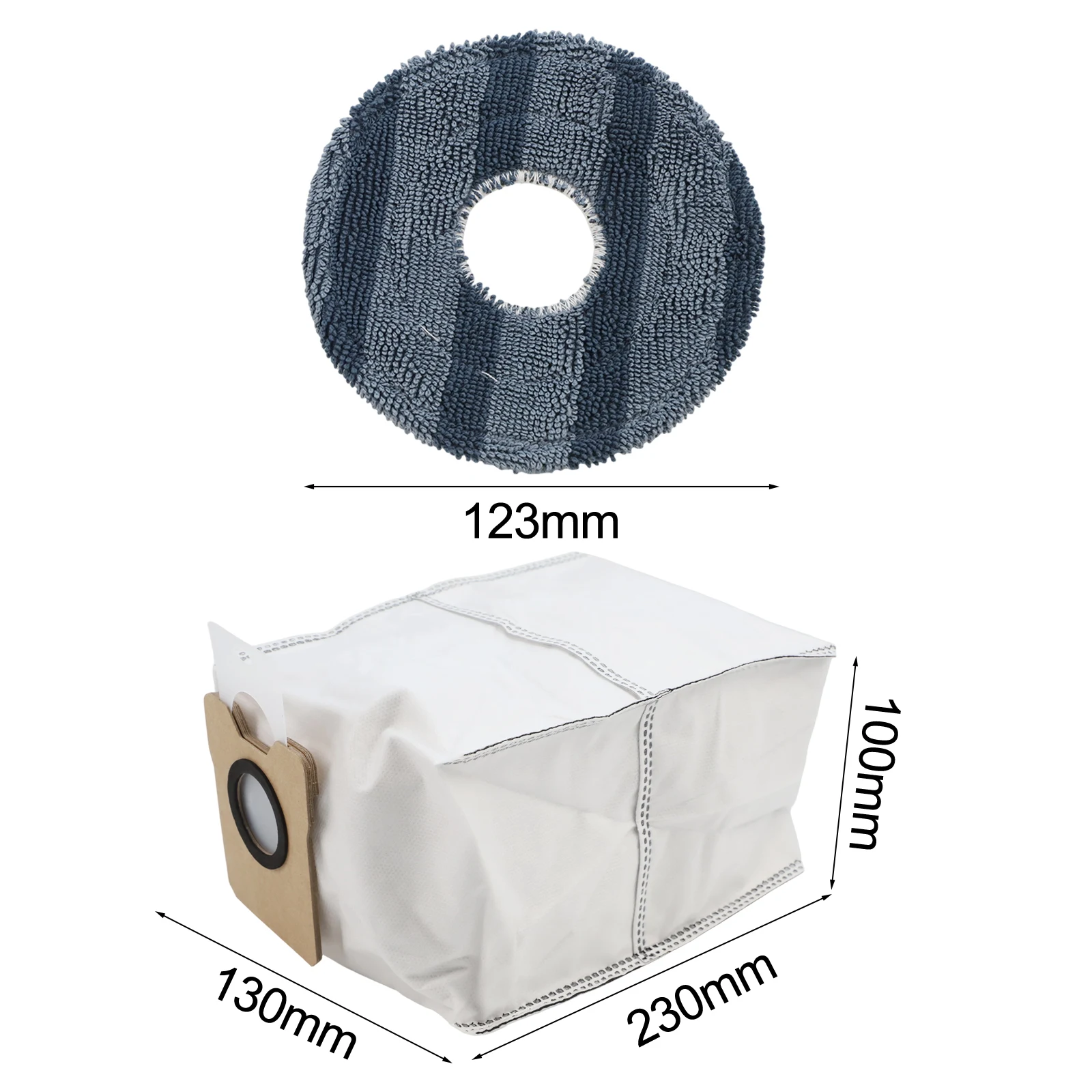 4 Mop Cloths and 8 Dust Bags Set for eufy For Omni C20 Robot Vacuum Cleaner Designed to Promote Hygienic Floors