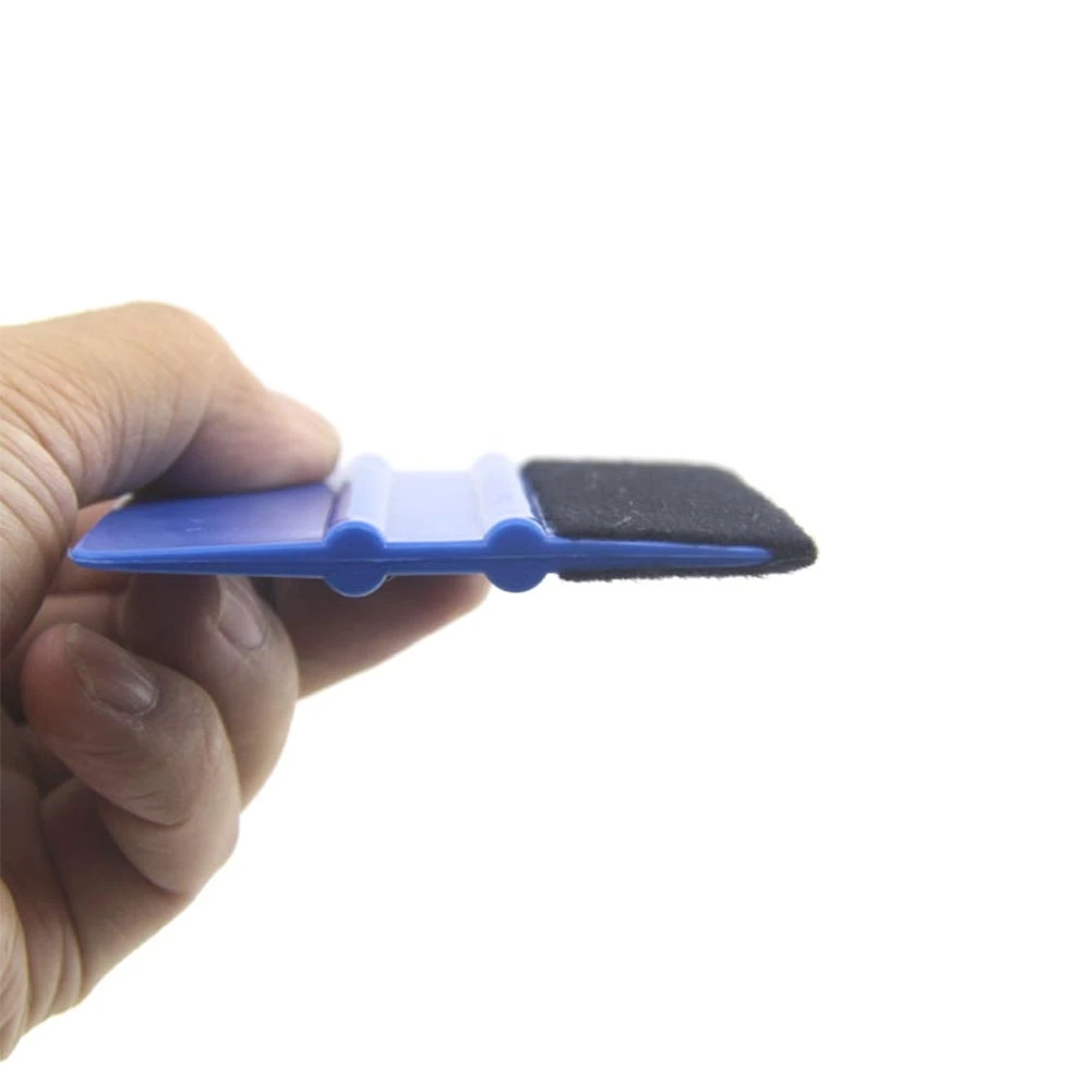 Blue Felt Squeegee Vinyl Film Tool Scraper Car Window Glass Wash Auto Accessories