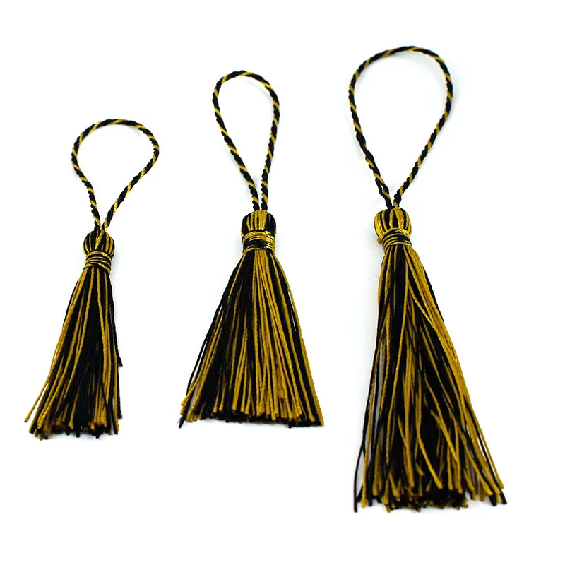 

30Pcs Tassel Silk Fringe Trim Bookmark Tassels 12/14/17cm Mini Tassels with Loops for DIY Crafts Jewelry Decoration Accessories