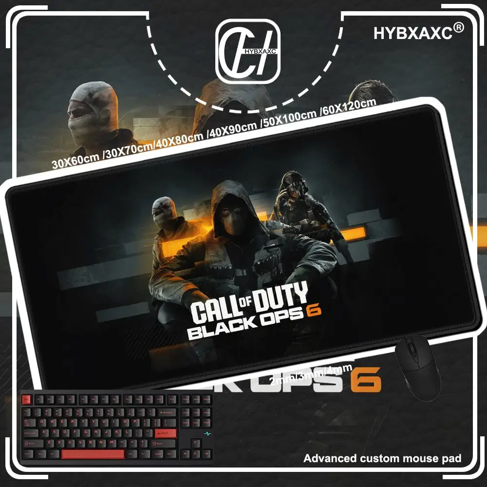 Game C-Call of Duty Black Ops 6 Mouse Pad Office Large Small Computer PC Keyboard Rubber Game Anti-Slip Mice Mat Big