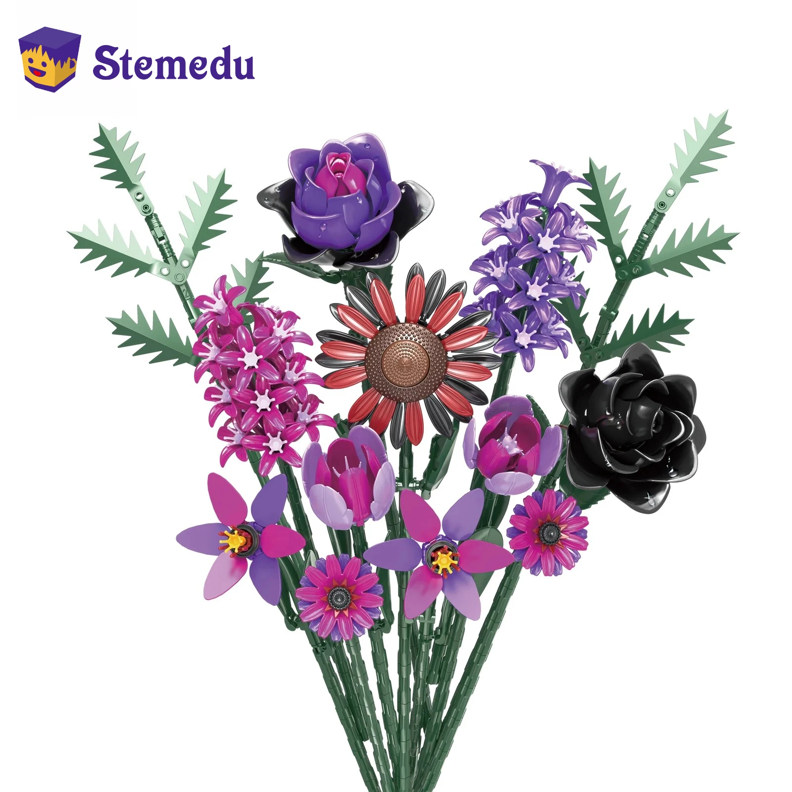 

Building Block Gothic Bouquet Black Rose 614PCS Vibrant Secrects Artificial Flowers Botanical Home Decor Puzzle Toy Xmas Gift