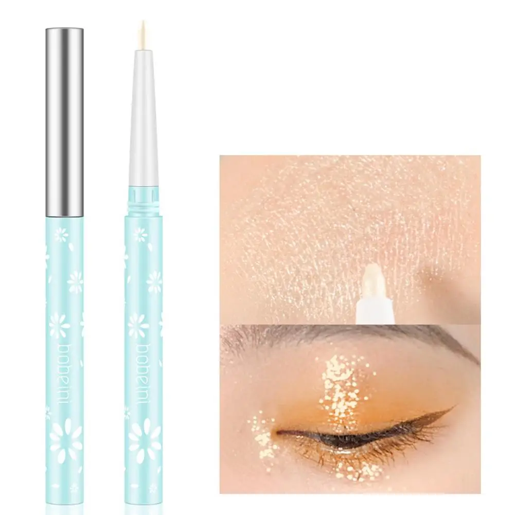 1pc Lidschatten Liner Bleistift Auge Make-up Diamant Glitter Seidenraupe matt rosa wasserdicht Eyeliner Champagner Gold Text marker pe l7n7