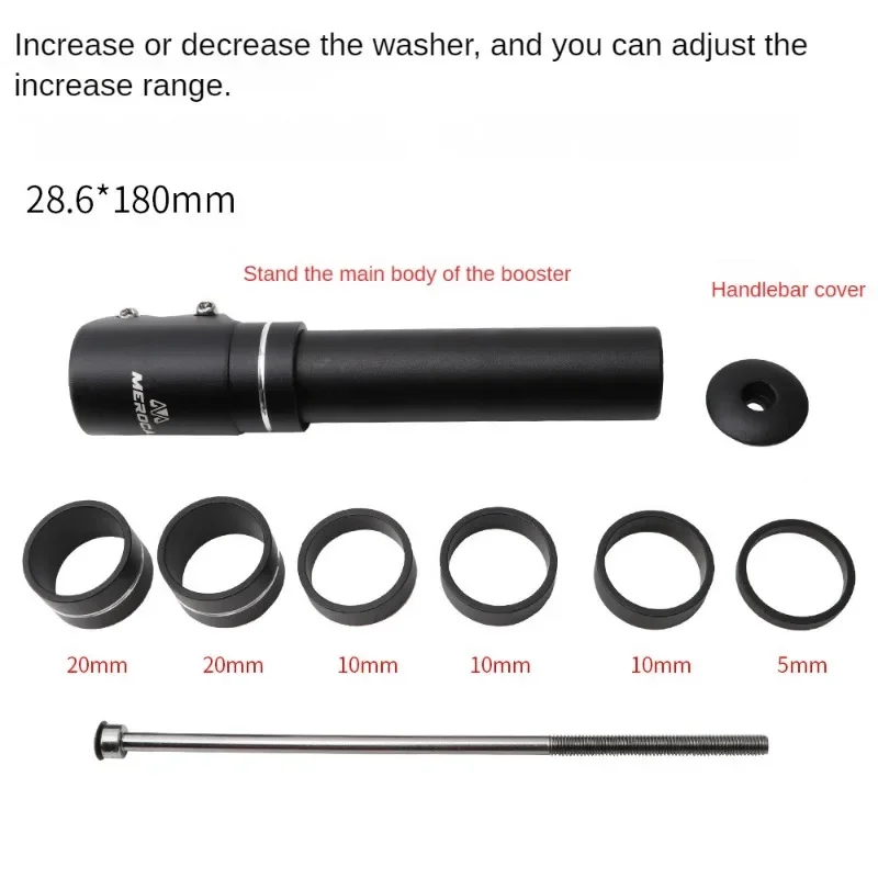 Przedłużacz wspornika roweru 115mm 180mm 210mm widelec rowerowy kierownica podnieś regulowany Road MTB przedłużenie wspornika Adapter część rowerowa