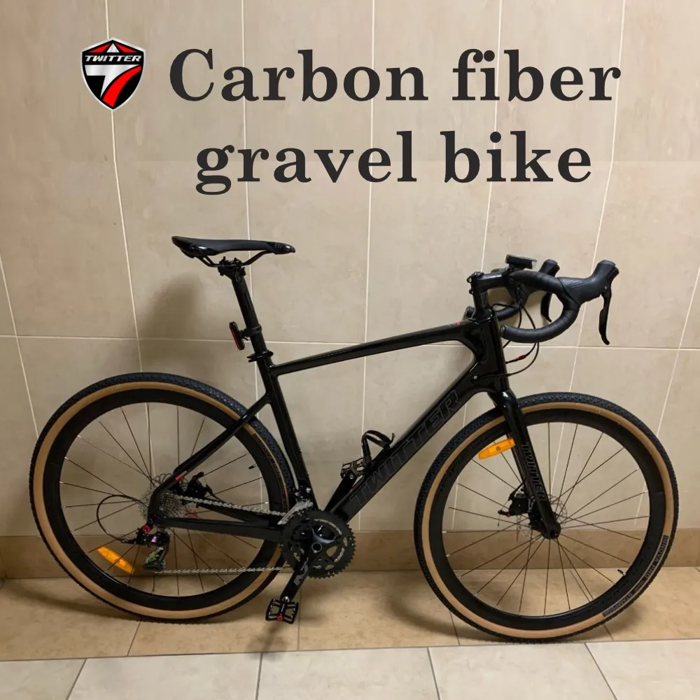 

TWITTER GRAVEL RS-2*12S oil disc brake gravel bike Off-road grade internal routing T900carbon fiber road bike 700*40C bicicletas