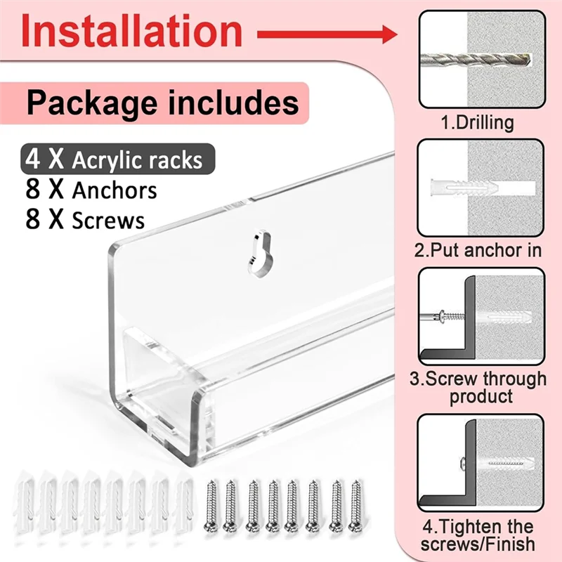 

ABSS-Прозрачный ящик для хранения красок, настенная миниатюрная стойка для красок, органайзер для красок