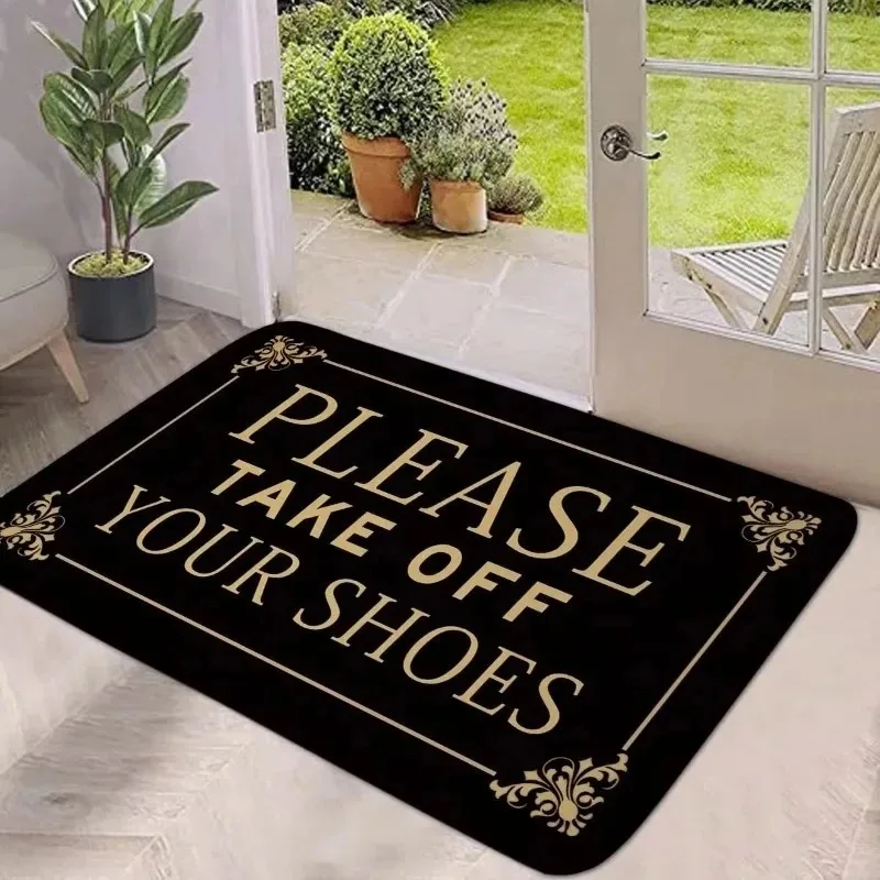 Welcome Carpet Please Take Off Your Shoe Pattern Living Room Mat Anti Slip Bedroom Decoration Carpet Floor Rug
