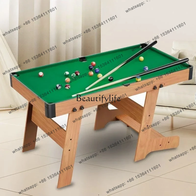 

X4 Foldable Large Pool Table Set Home Children's Billiard Table Set Mini Small Indoor Billiard Table Set Tabletop Game for Fami