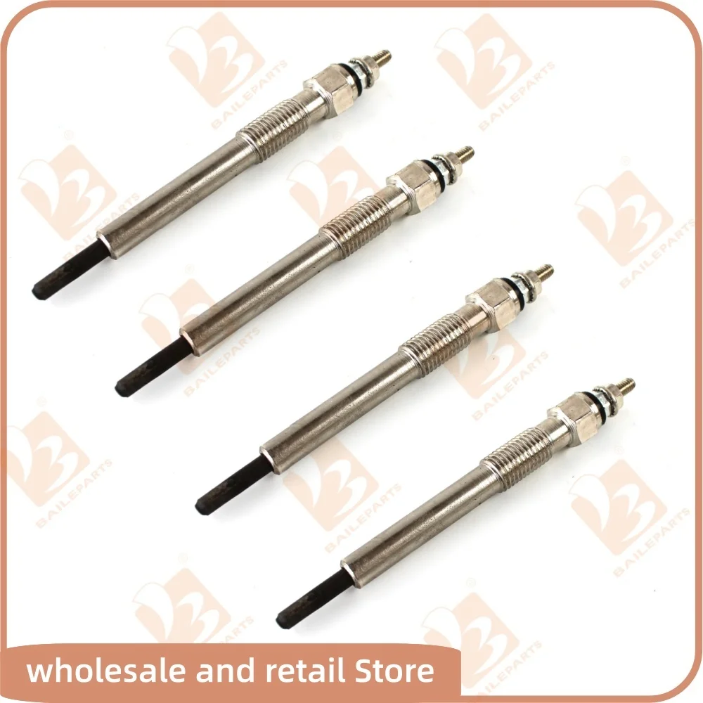 4PCS of Glow Plug 3TNV88 4TNV88 For Yanmar Engine 4TNV88-K5FD 4TNV88-BPHB 4TNV88-XWL 4TNV88-N5FA Car Engine Parts Replacement