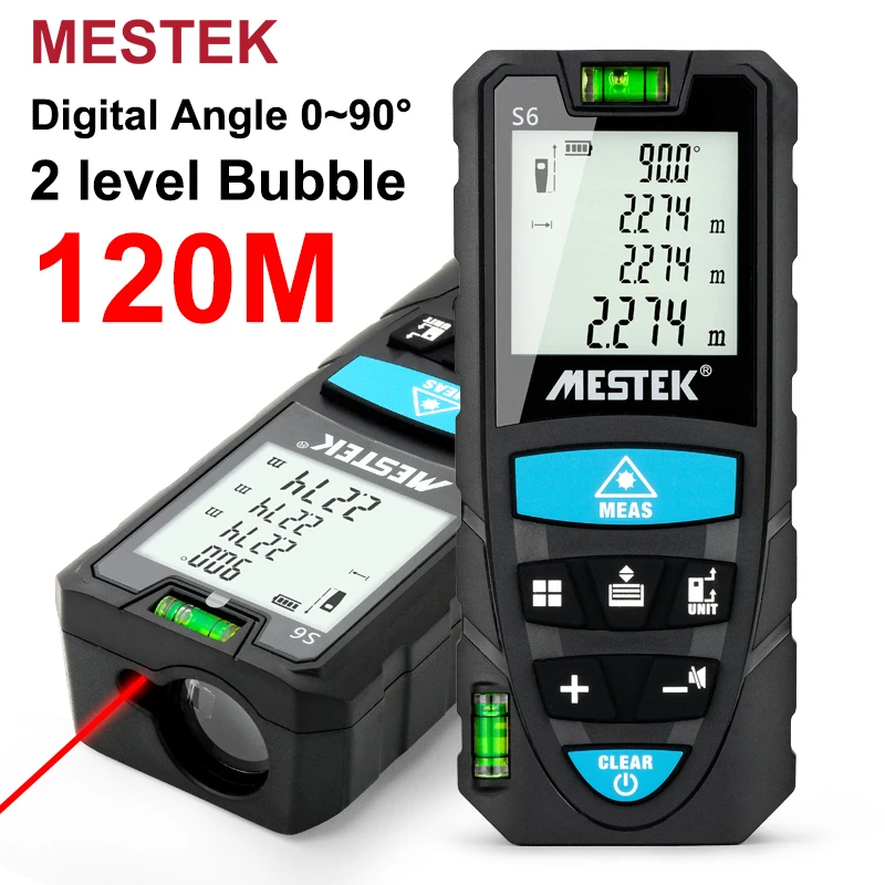 MESTEK 50M/100M Laser Distance Meter Diastimeter Laser Rangefinder Measure Tape Medidor Trena Tape Range Finder