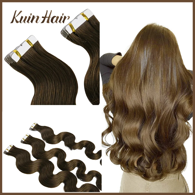 Tape in Human Hair Extensions Body Wave Remy Adhesive Invisible Real Natural Human Hair 20Pcs/Set 2.5g/pc 50g Ombre Blonde Color