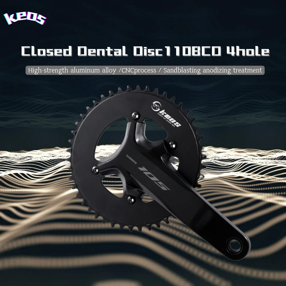 KEOS Road Bike 110bcd Round Chainring Bike Parts Closed Dental Disc 4hole ForSRAM R7000 R8000 R9100 44T 46T 48T 50T 52T 54T 56T