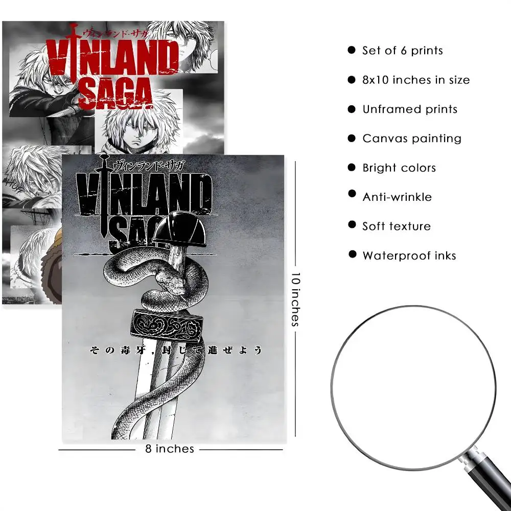 أنيمي V-Vinlands ساغا ملصق كوميدي جودة عالية طباعة ديكور المنزل جدار الفن جدارية غرفة زخارف للحانات