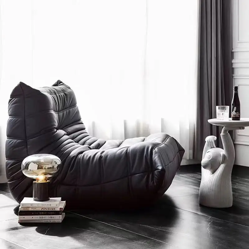 كرسي Fireside بدون ذراع أريكة أرضية كسولة أريكة صالة ناعمة كرسي لغرفة المعيشة وغرفة النوم وصالون كرسي كيس فول فردي