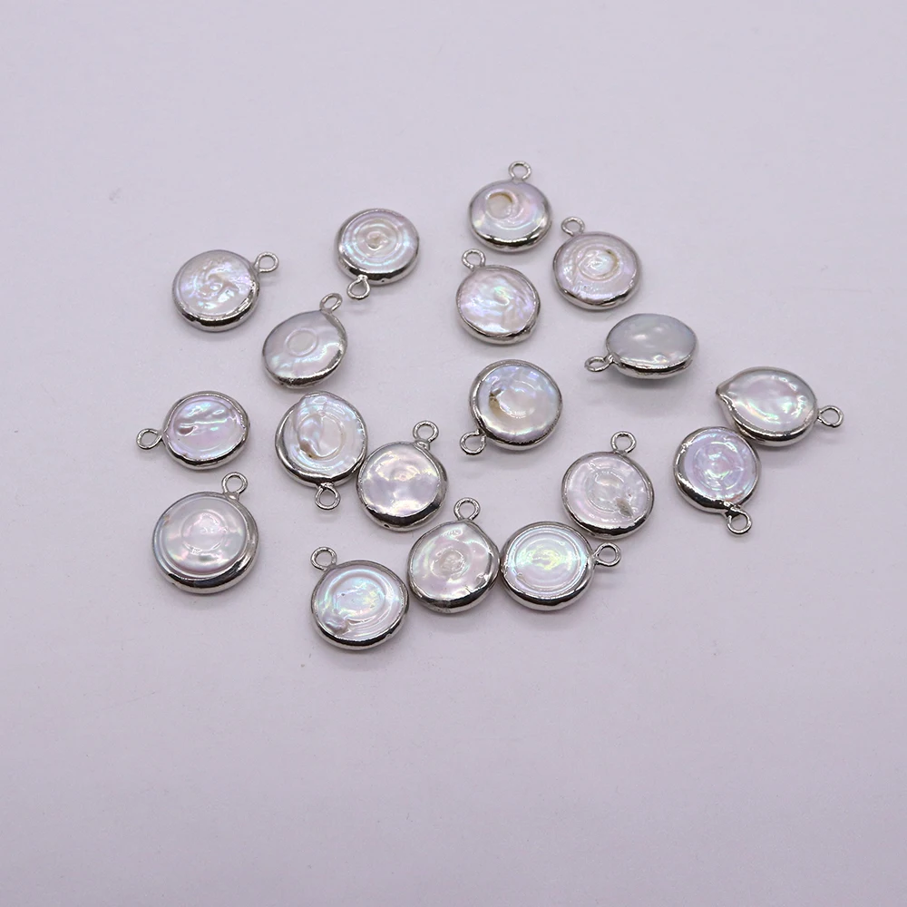 Natural Freshwater Baroque Pearl Pendant Silver Pearl Charm Used for Jewelry DIY Handmade Making Earrings Bracelet Accessories
