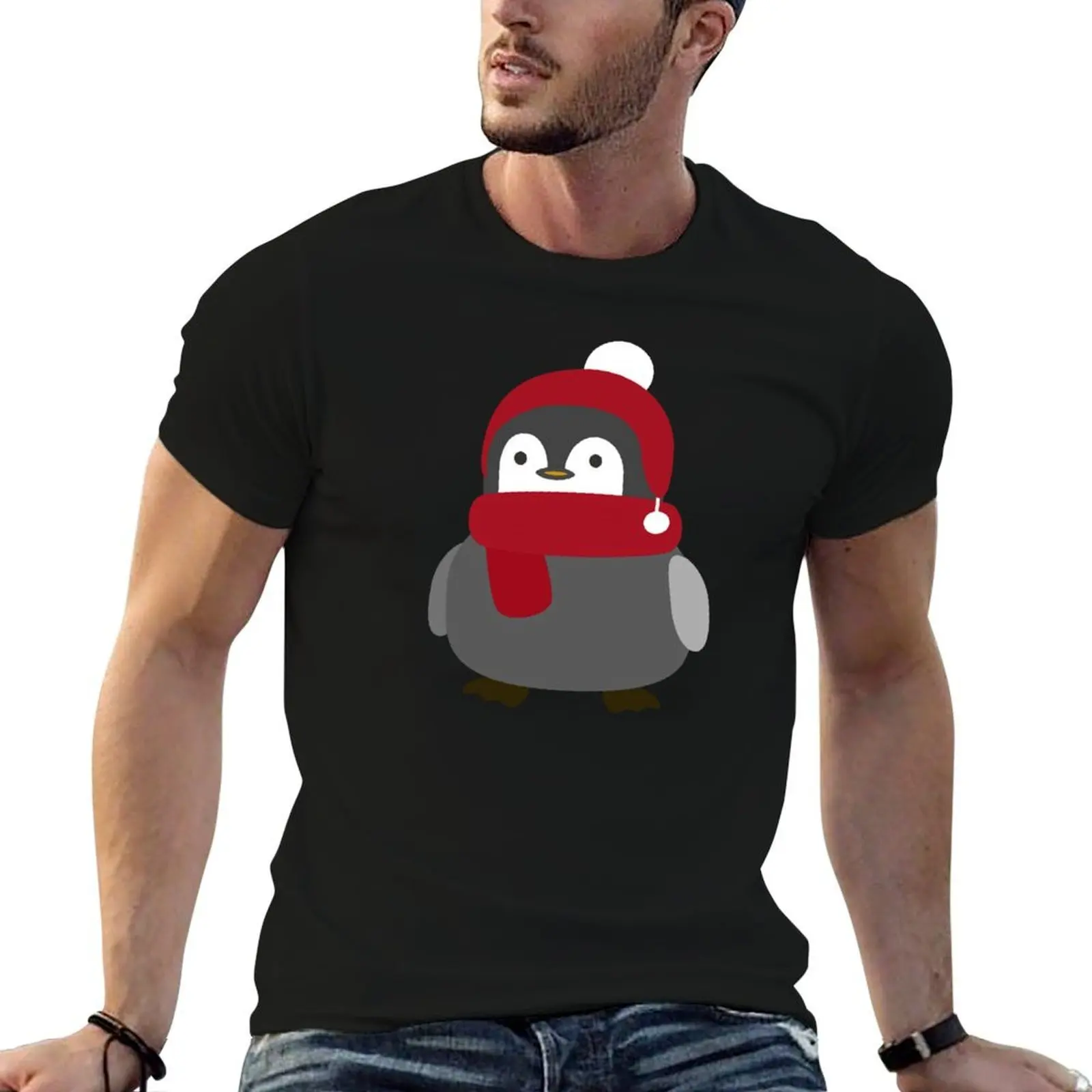 

Cute Winter Penguin T-Shirt t shirts cotton 100% t shirt men 100% cotton luxury brand man t shirts cotton T-Shirt