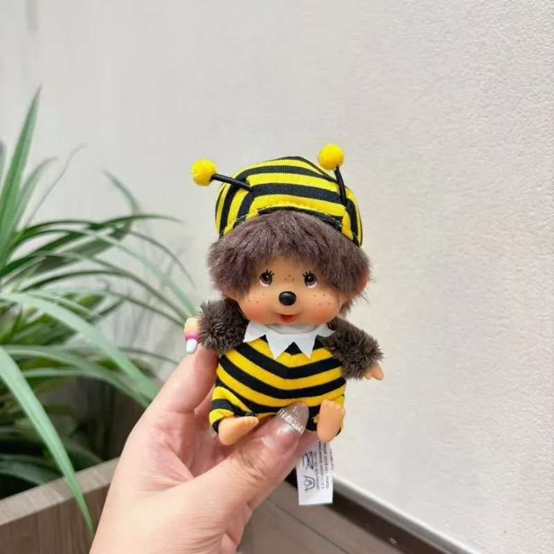 Monchhichi Kawaii Plush Keychain Cute Bee Beetle Insect Doll Pendant Soft Fluffy Bag Charm Purse Ornament Collectible Gift - view 2