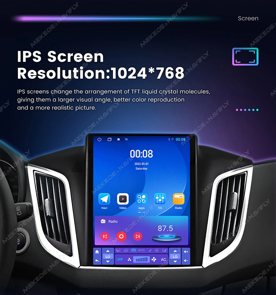 NaviFly Radio Audio Multimedia mobil, navigasi GPS 9.7 inci untuk Renault KOLEOS 2017-2019 layar IPS Android AUTO 5GWIFI all in one