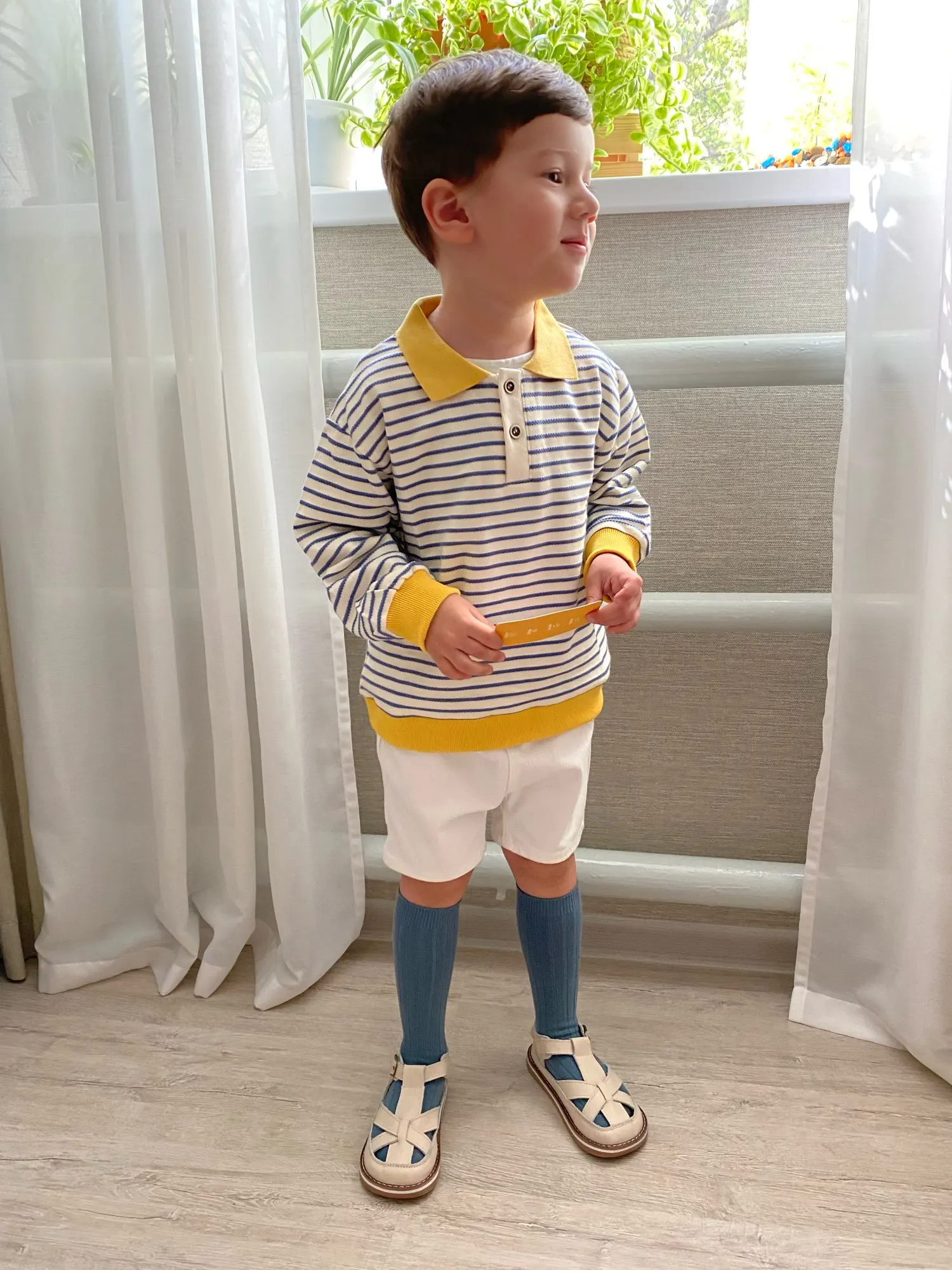 2024 Spring Autumn 2 3 4 6 8 10 Years School Child Cotton Turn-Down Collar Colorful Striped Patchwork T-shirt For Baby Kids Boy