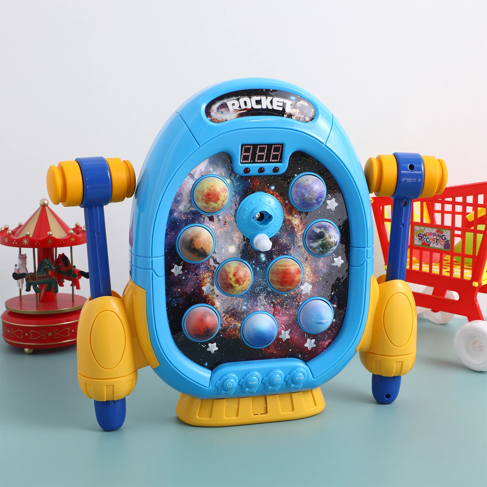 

Kids Hammer Whacking Interactive Toddler Educational Themed Knocking Whack Game Safe Pounding Play Hammering