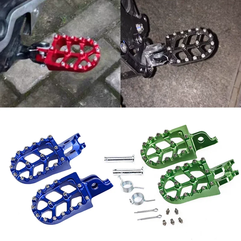 Motorcycle FootRest Foot Peg Pedals for HONDA CR250 CRF150 250R/X/L/M CRF300L 450R/RX/L for KAWASAKI KX250F KX250 450F Dirt Bike