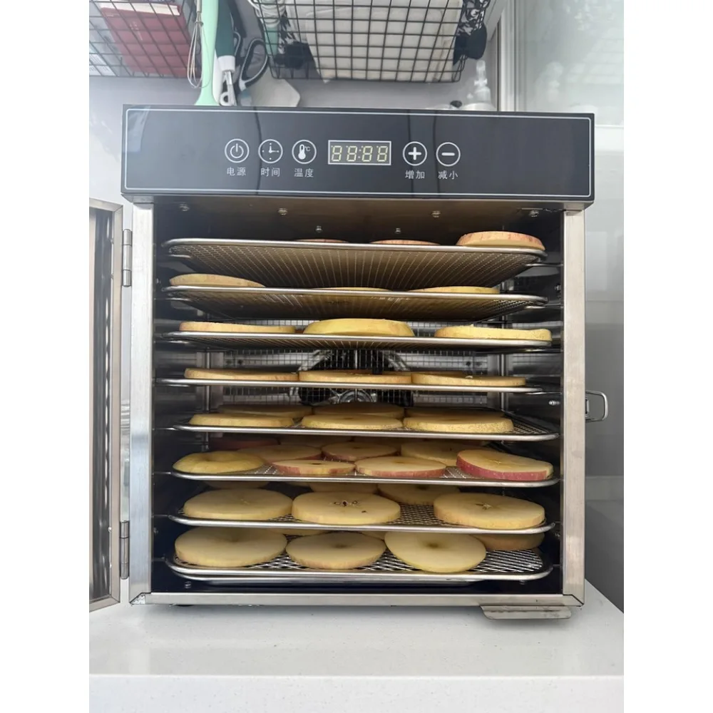 6-18Layer Stainless Steel Food Dehydrator Adjustable Energy-Efficient Drying for Fruits/Meat/Herbs Fruit and Vegetable Oven 220V