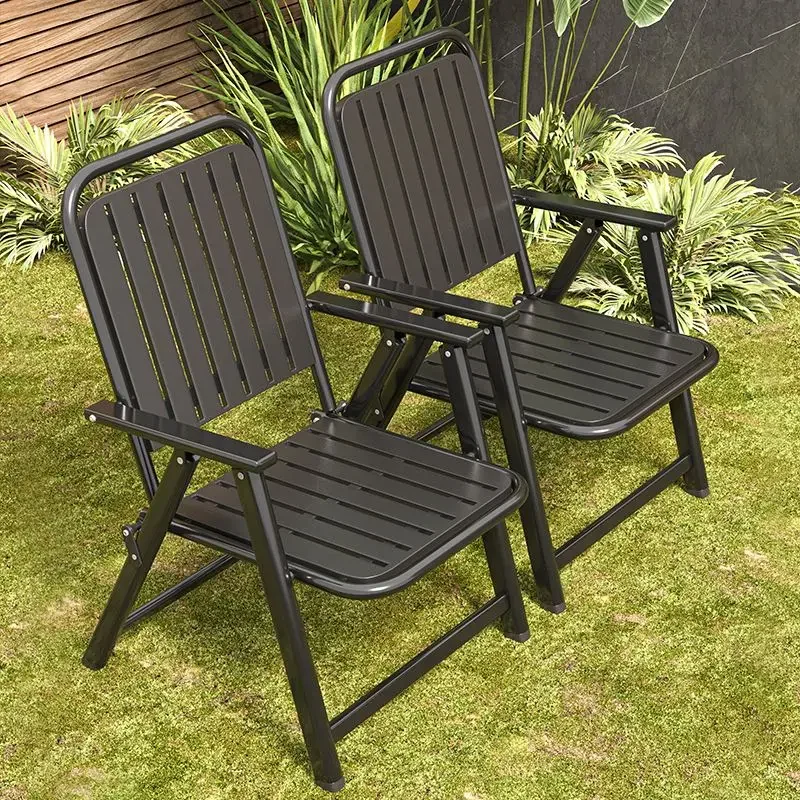 

Outdoor Backrest Chair Household Plastic Stool Leisure Courtyard Balcony Camping Folding Dining Chair Outdoor Furniture