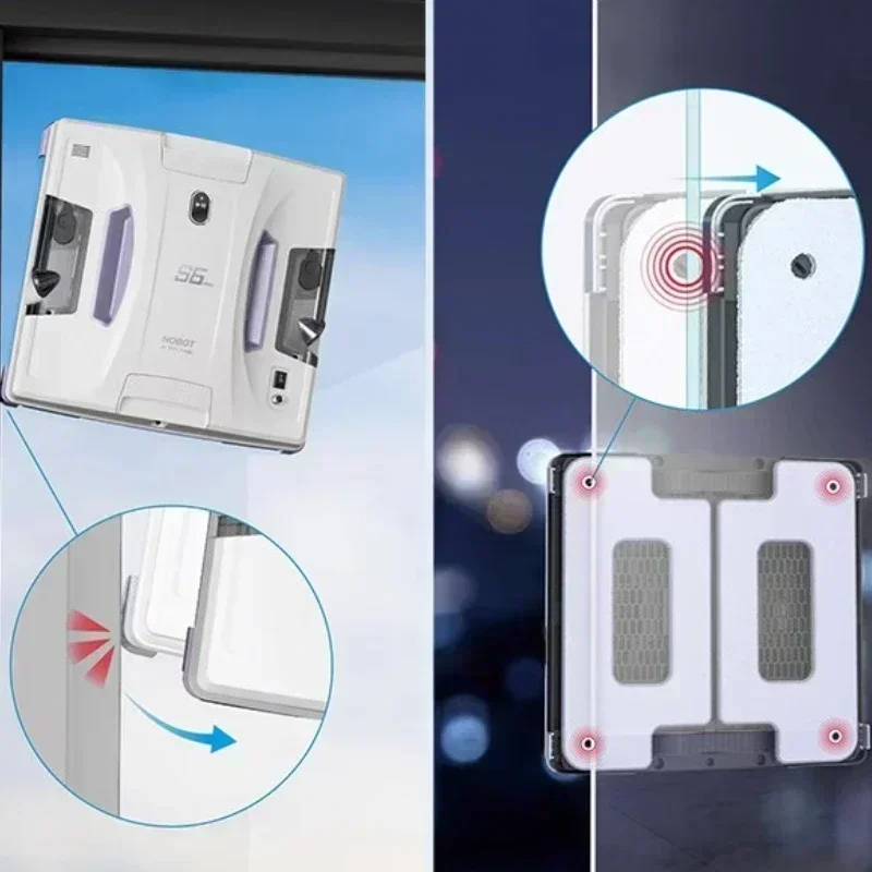 Original    HOBOT Fully Automatic Intelligent Remote Control Window Cleaning Robot S6PRO Double Cloth High-speed Vibration Windo