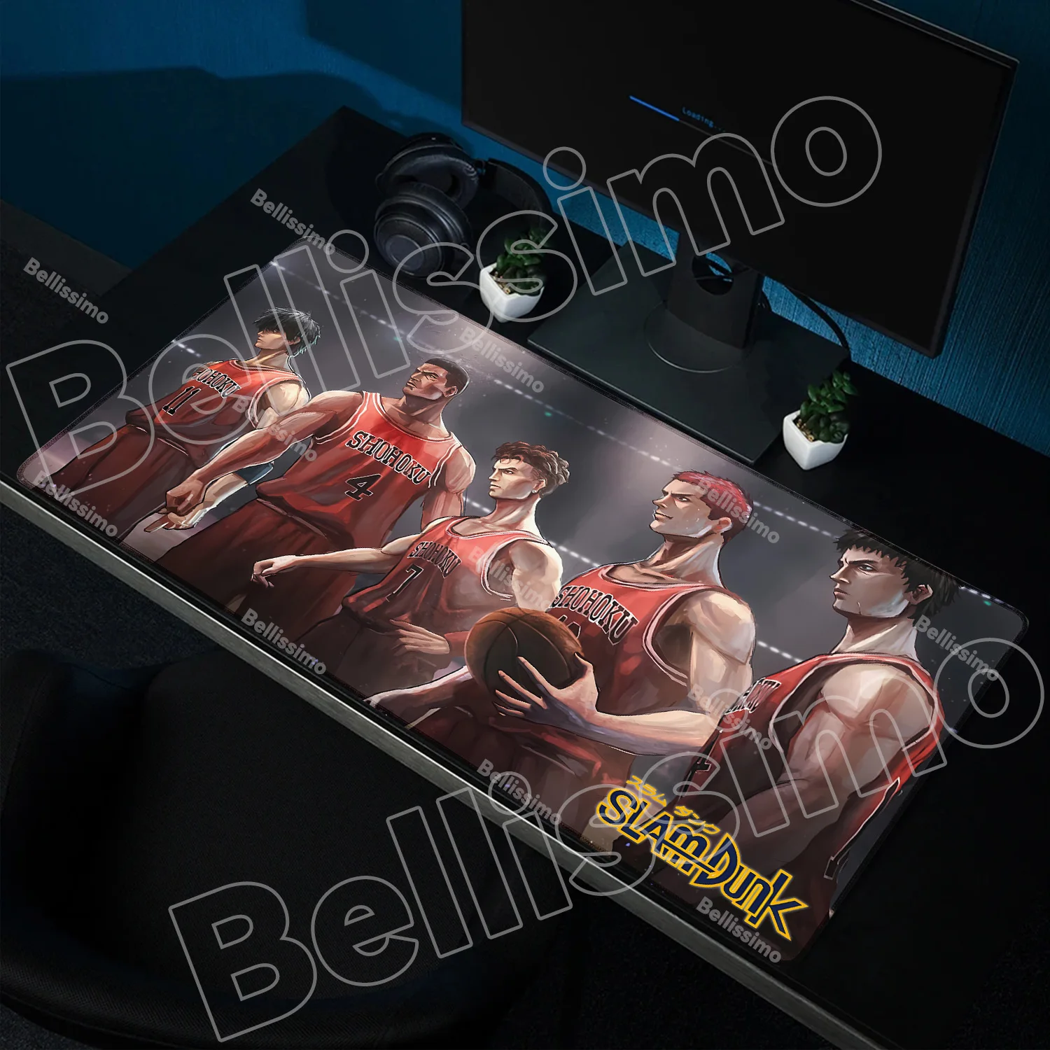 

Lock Edge Keyboard Cabinet Rubber Desk Mats XXL Anime Slam Dunk Mouse Pad Gamer Non-slip Large Table Pad Pc Accessories Mausepad