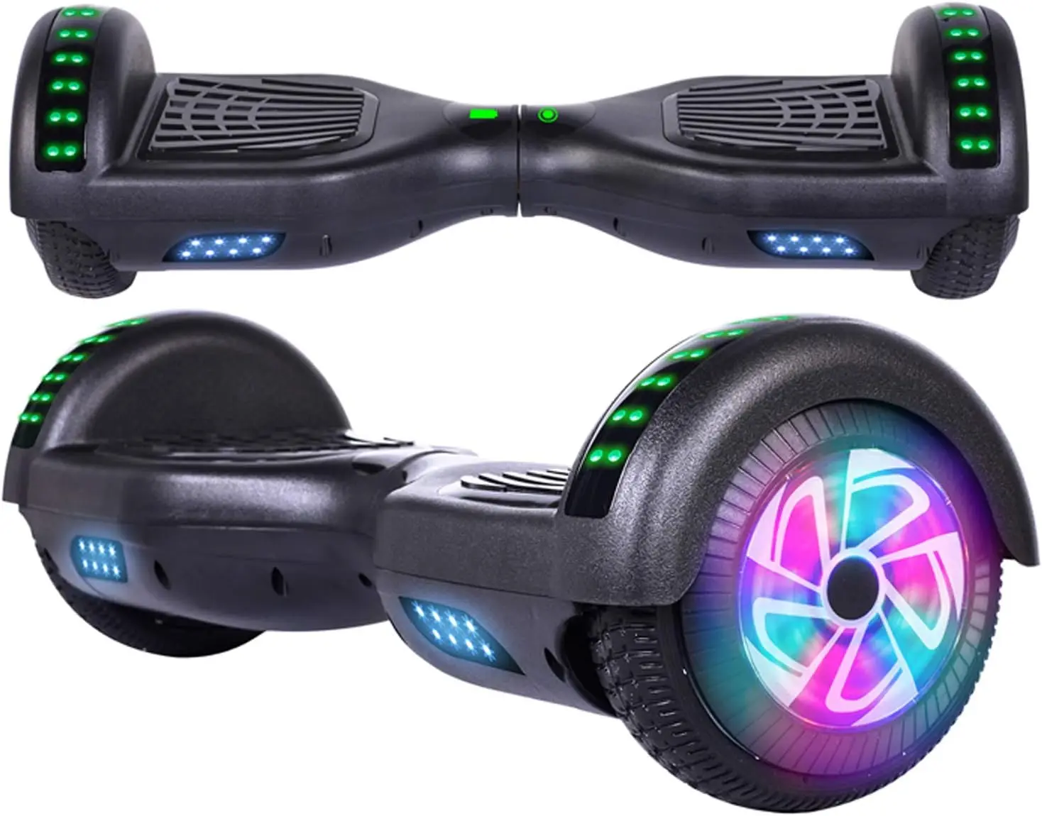 6.5 inch 7.5MPH Top Speed 8.5 Mile Range with LED Lights, Scooters for kids ages 6-12