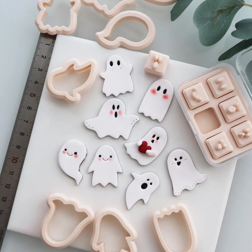 

Фрезы для полимерной глины на Хэллоуин, фрезы для глины для изготовления сережек на Хэллоуин