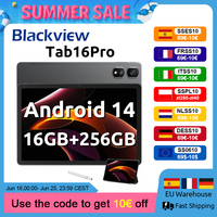 Blackview Android 14 Tab 16 Pro 11 Inch Touch Tablet 2K Screen 16GB +256GB 4G LTE+5G WiFi Gaming Tablets with Protective Shell
