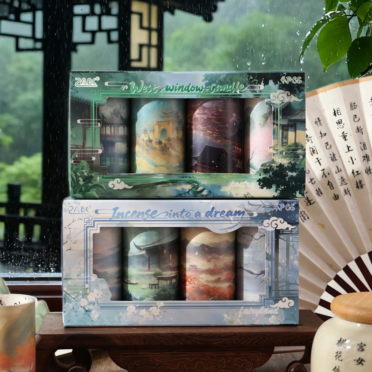 Cloud Dream Mountain River Die Cut PET Washi Tape Scene Stickers Combination DIY Journal Diary Decoration Waterproof Tape Set