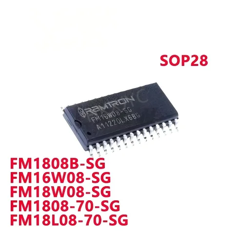 (2piece) New FM16W08-SG FM18W08-SG FM1808-70-SG FM18L08-70-SG FM1808B-SG SOP28 memorizer chip In Stock