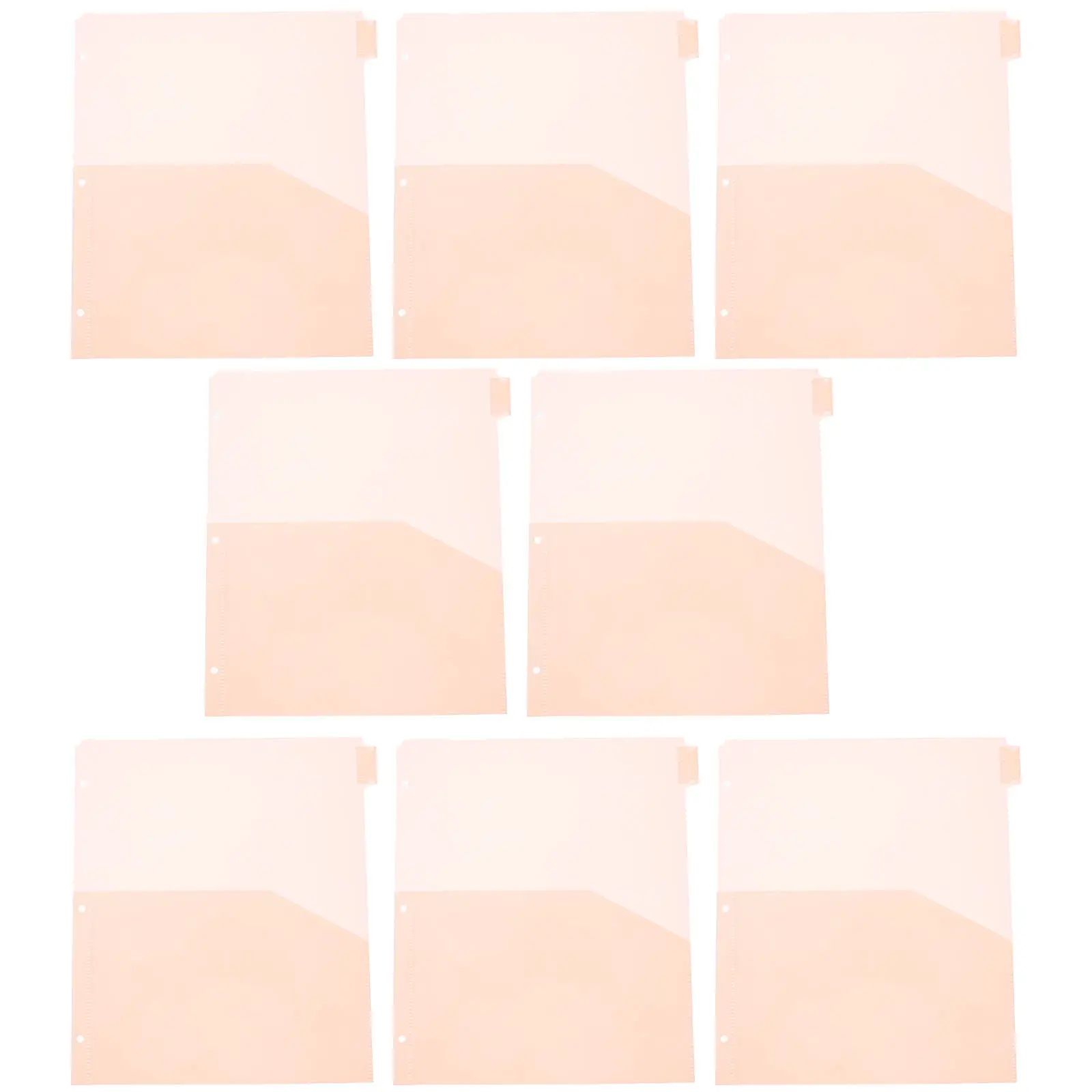 

Набор из 8 пластиковых разделителей с карманами и вкладками для офисных принадлежностей, вставки для трехкольцевых папок, органайзеры для документов, папки для хранения