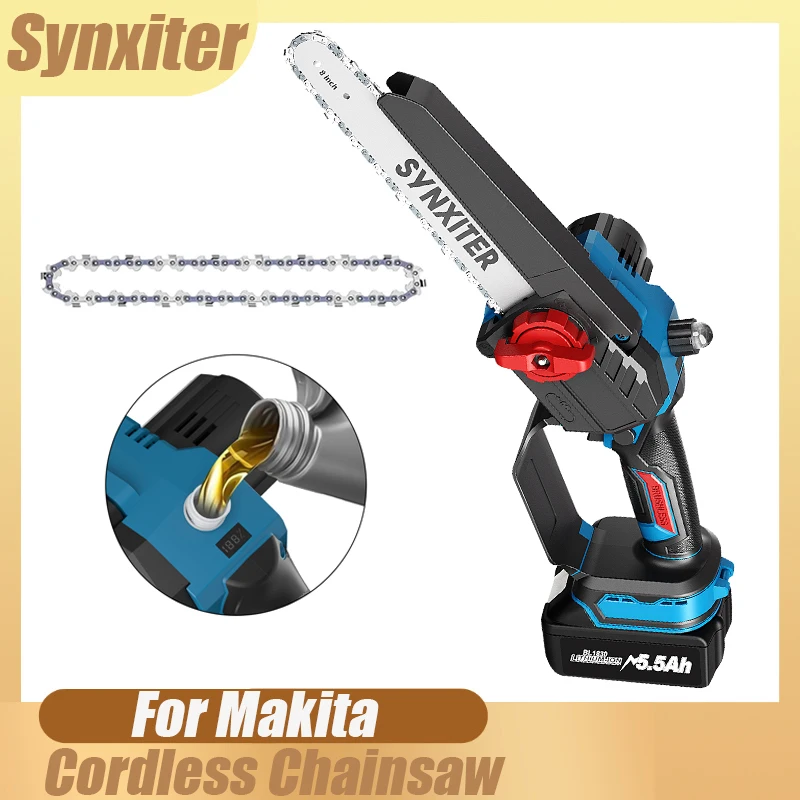 

8 Inch Cordless Electric Chainsaw For Makita 18V Battery Handheld Portable Electric Saw Wood Logging Garden Cutting Power Tools