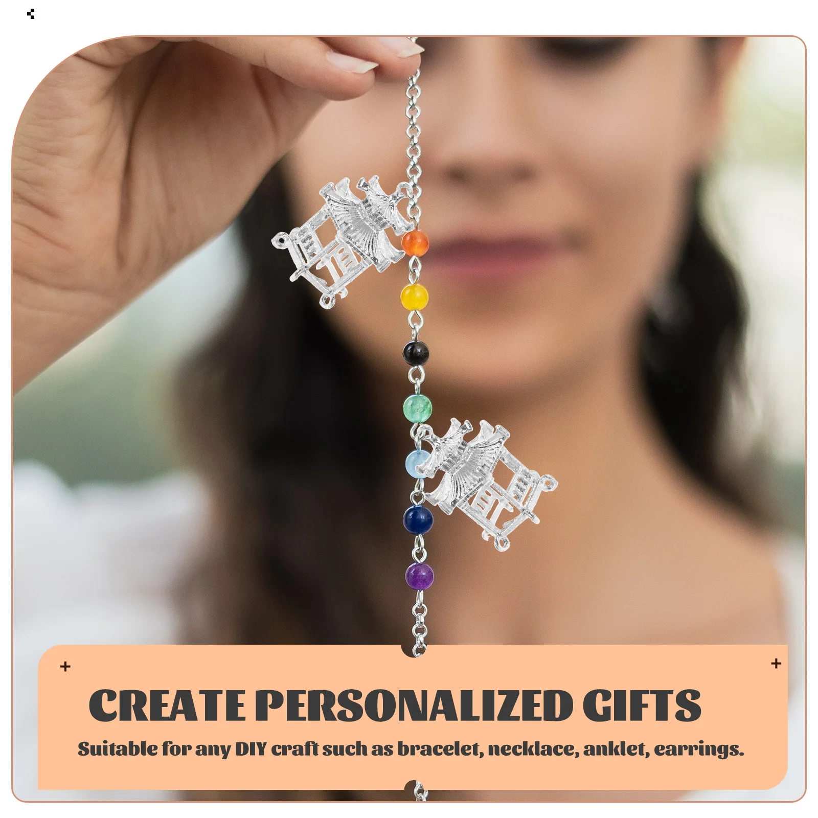 

6pcs Alloy Vintage Ancient Style Jewelry Accessories Pavilion Shape Charms DIY Necklace Bracelet Earring Making for Wedding