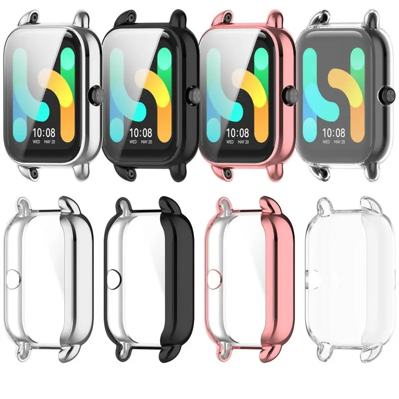 Plating TPU Case For Haylou RS4 /RS4 Plus Smart Watch Strap Full Bumper Cover Silicone Accessories RS 4 Frame Screen Protector