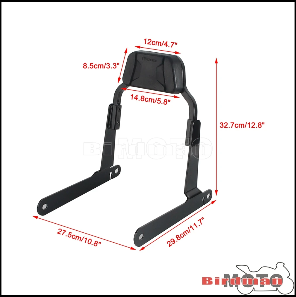 Short Motorcycle Passenger Backrest Sissy Bar For Harley Dyna Wide Glide FXDWG FXDWGI 2006-09 15-17 Street Bob FXDB FXDBI 06-17