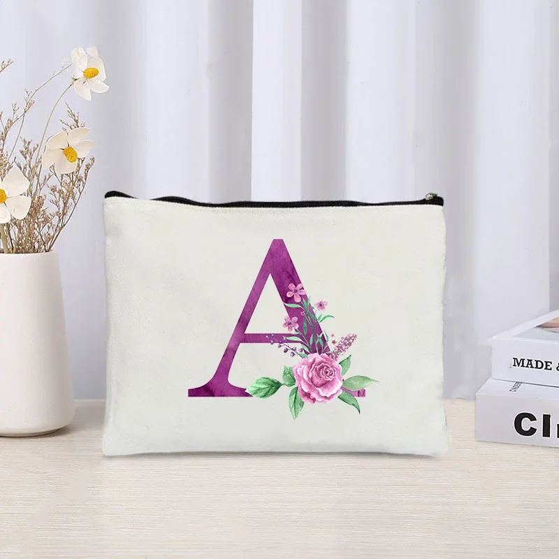 Anfängliche Monogramm Frauen Toilette Kosmetik tasche Make-up Taschen Reise Notwendigkeit Kosmetik Fall Make-up Beutel Junggesellen abschied Geschenk