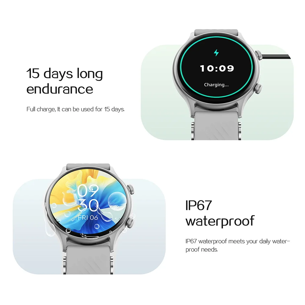 SKMEI Smart Watches 1.39 Inch Waterproof  Voice Assistant Sport Smartwatches For Men Women Outdoor GPS Movement Track Wristwatch